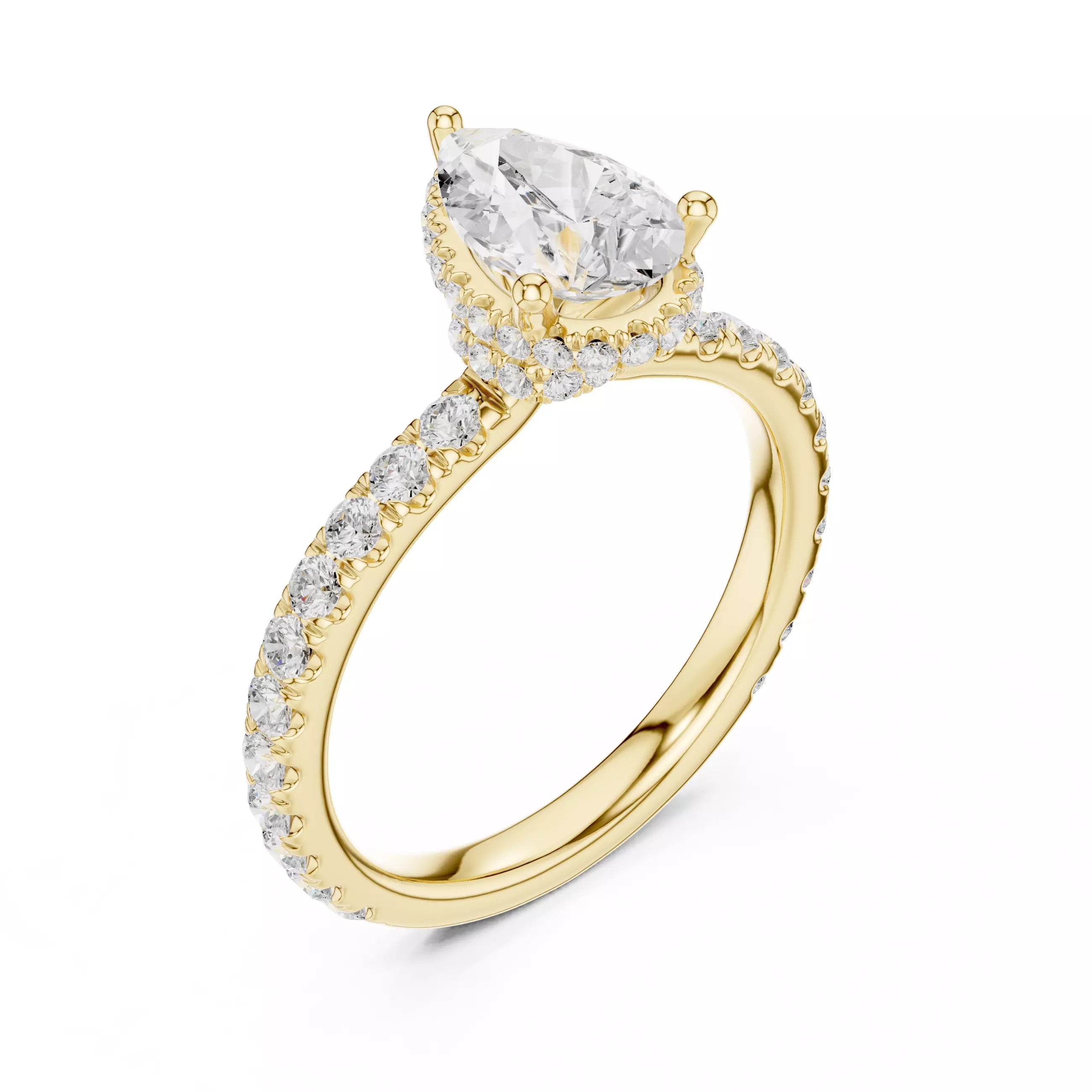 Double Pavé Radiance - Pear