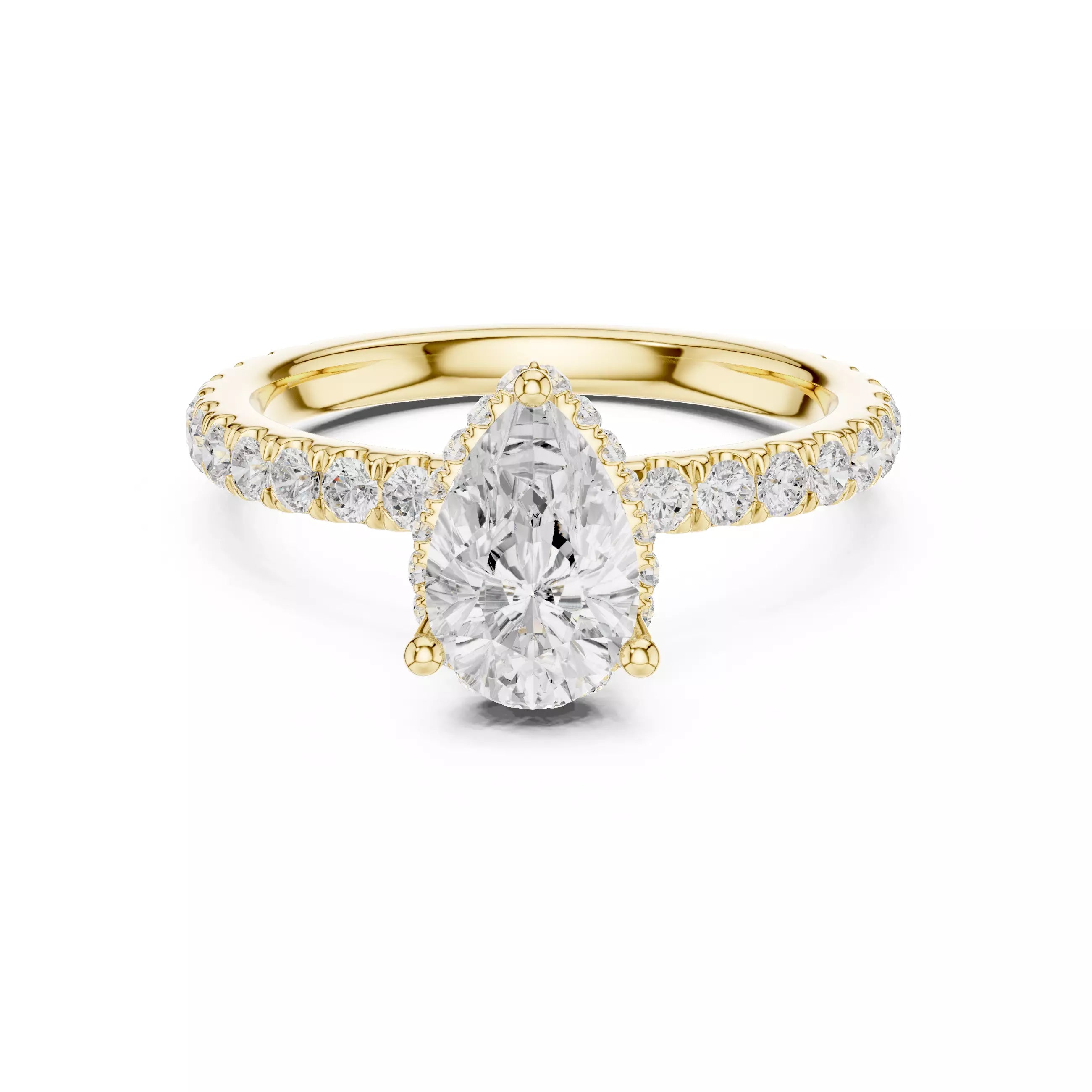 Double Pavé Radiance - Pear