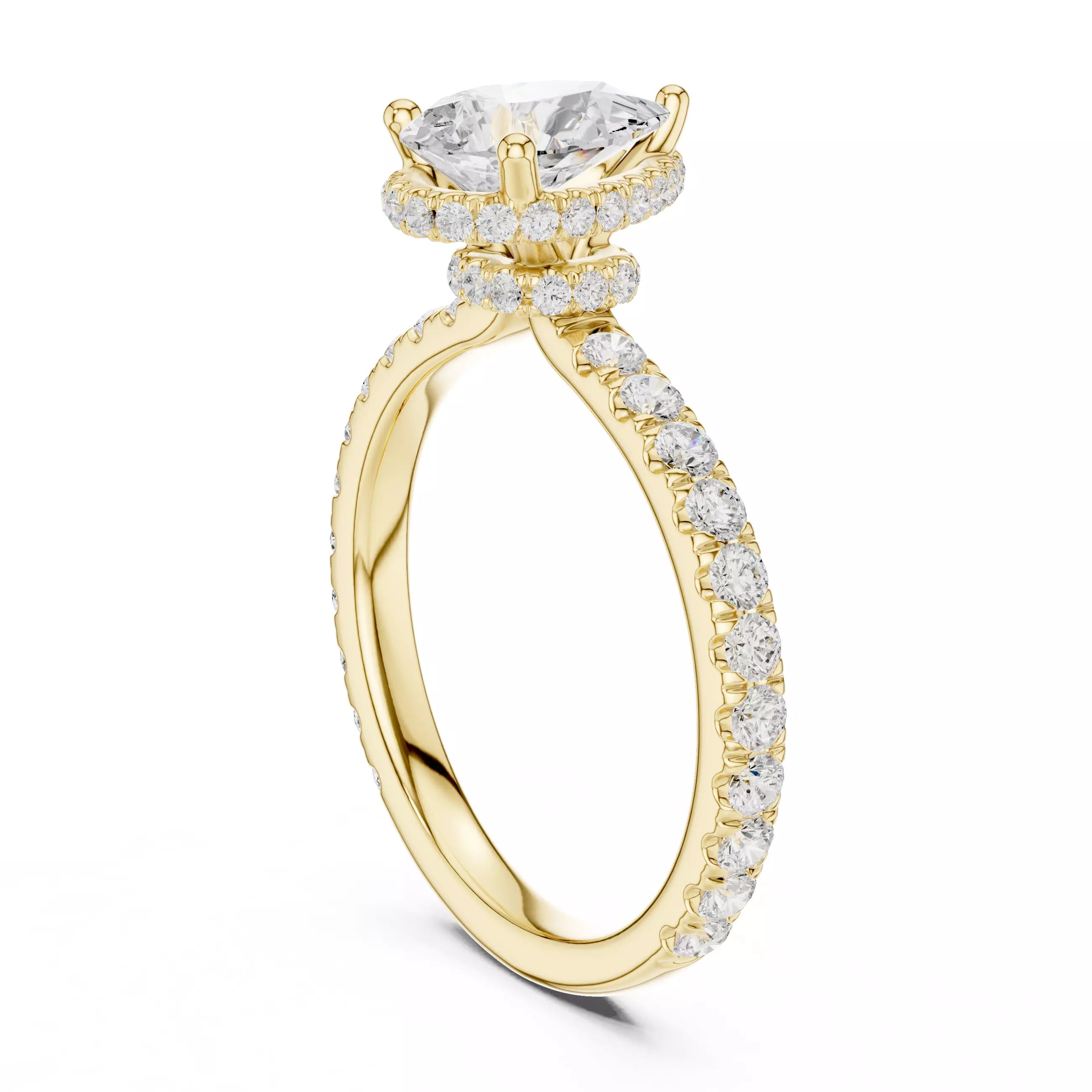 Double Pavé Radiance - Pear