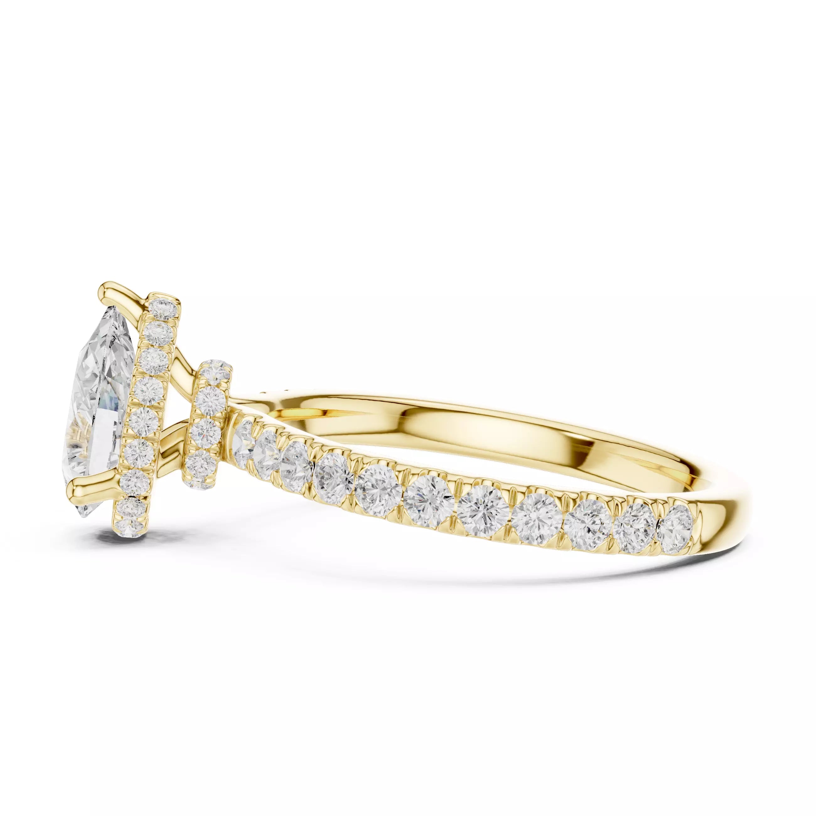 Double Pavé Radiance - Pear
