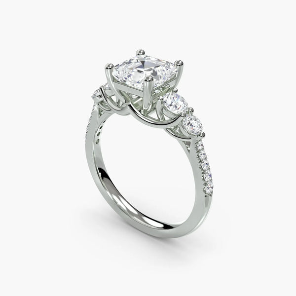 Five Stone Pavé - Asscher
