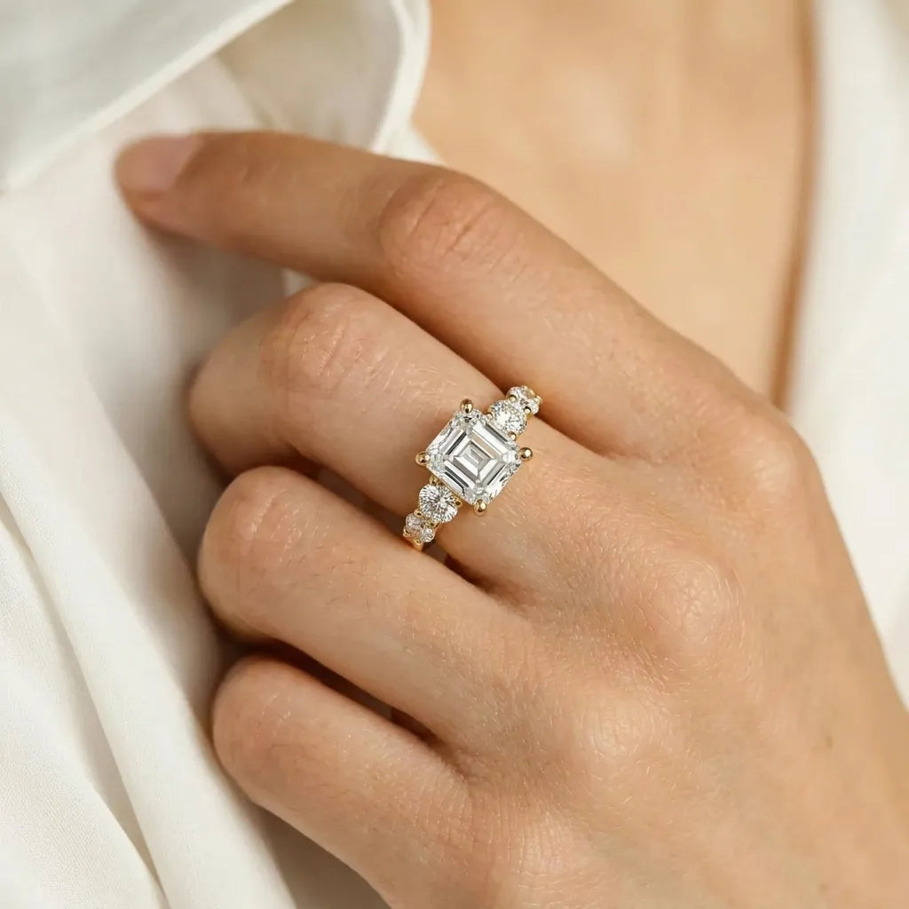 Five Stone Pavé - Asscher