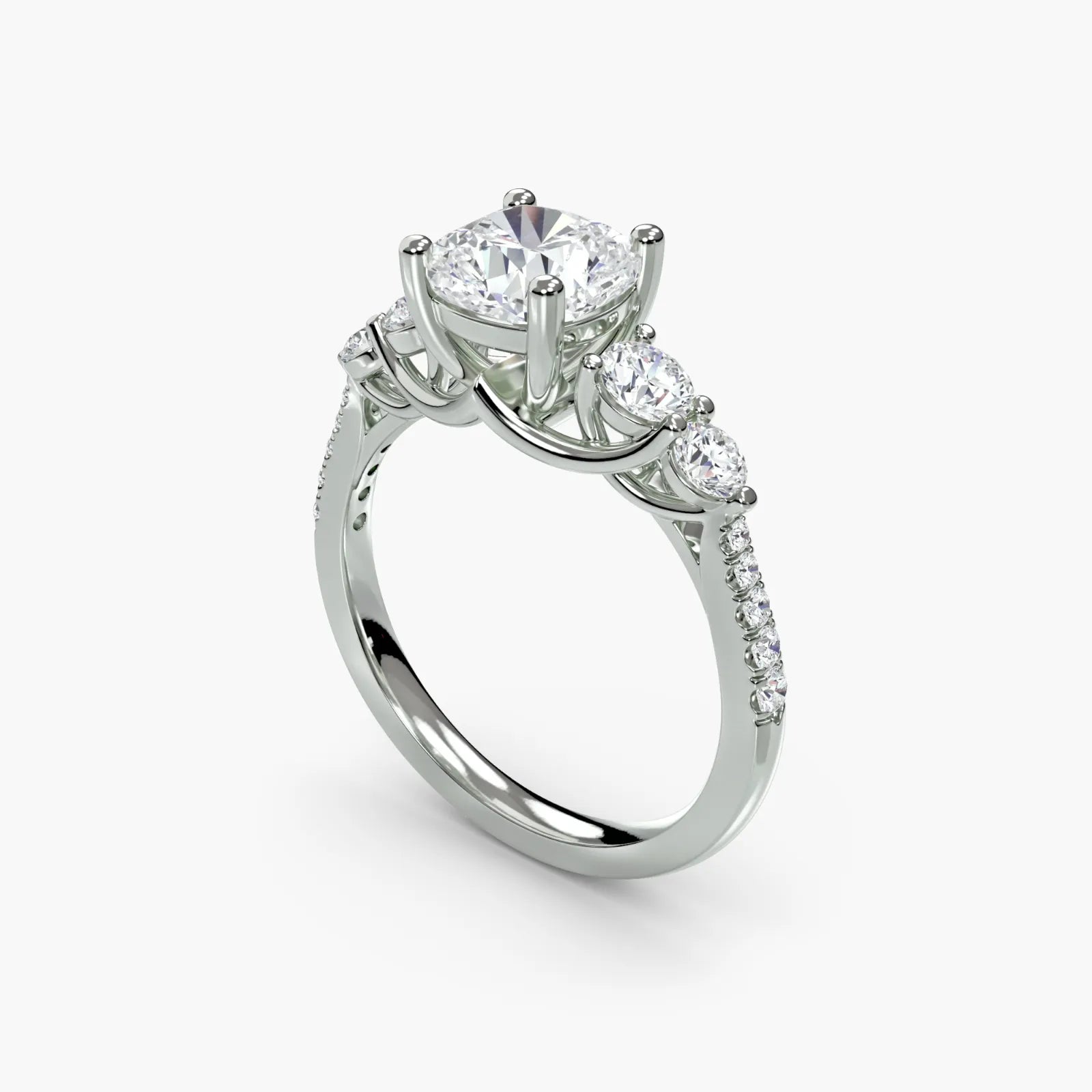 Five Stone Pavé Delicate