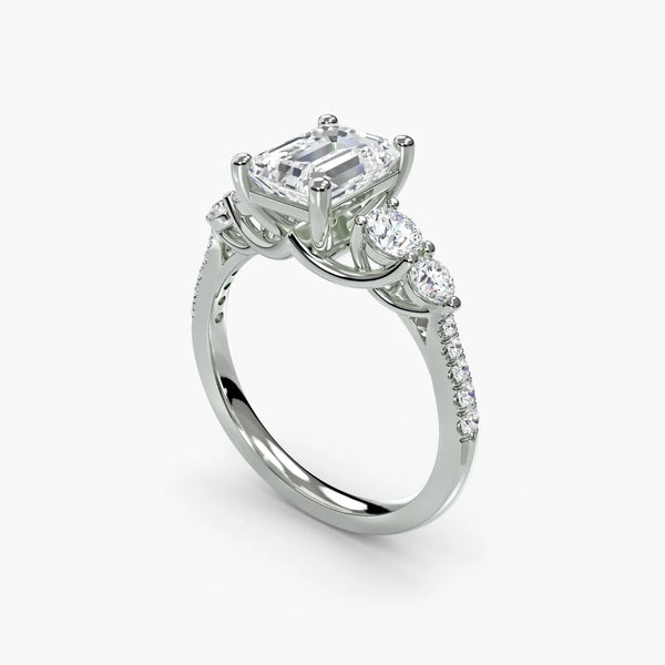 Five Stone Pavé - Emerald