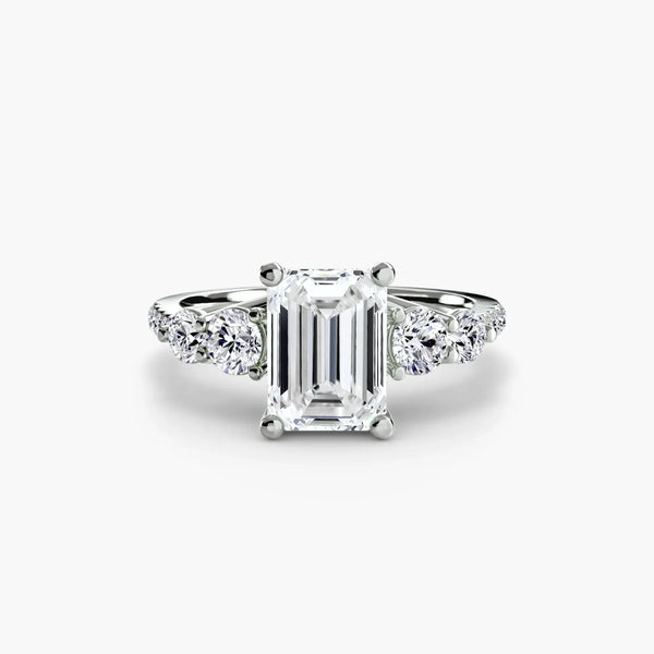 Five Stone Pavé - Emerald