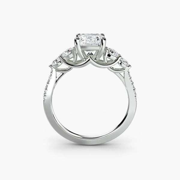 Five Stone Pavé - Emerald