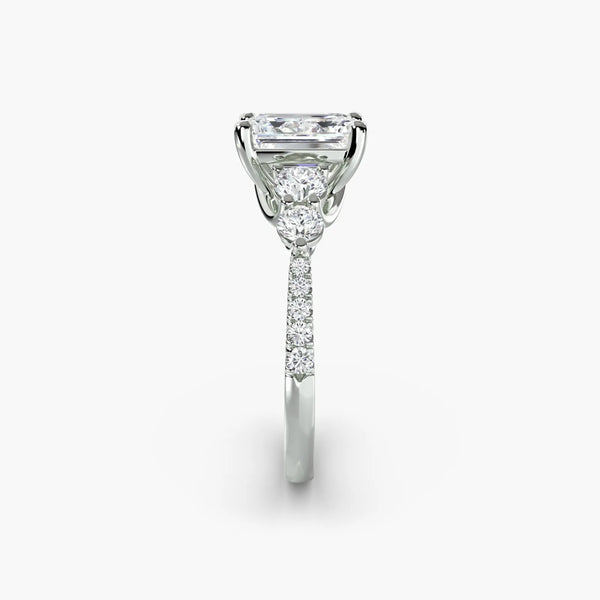 Five Stone Pavé - Emerald