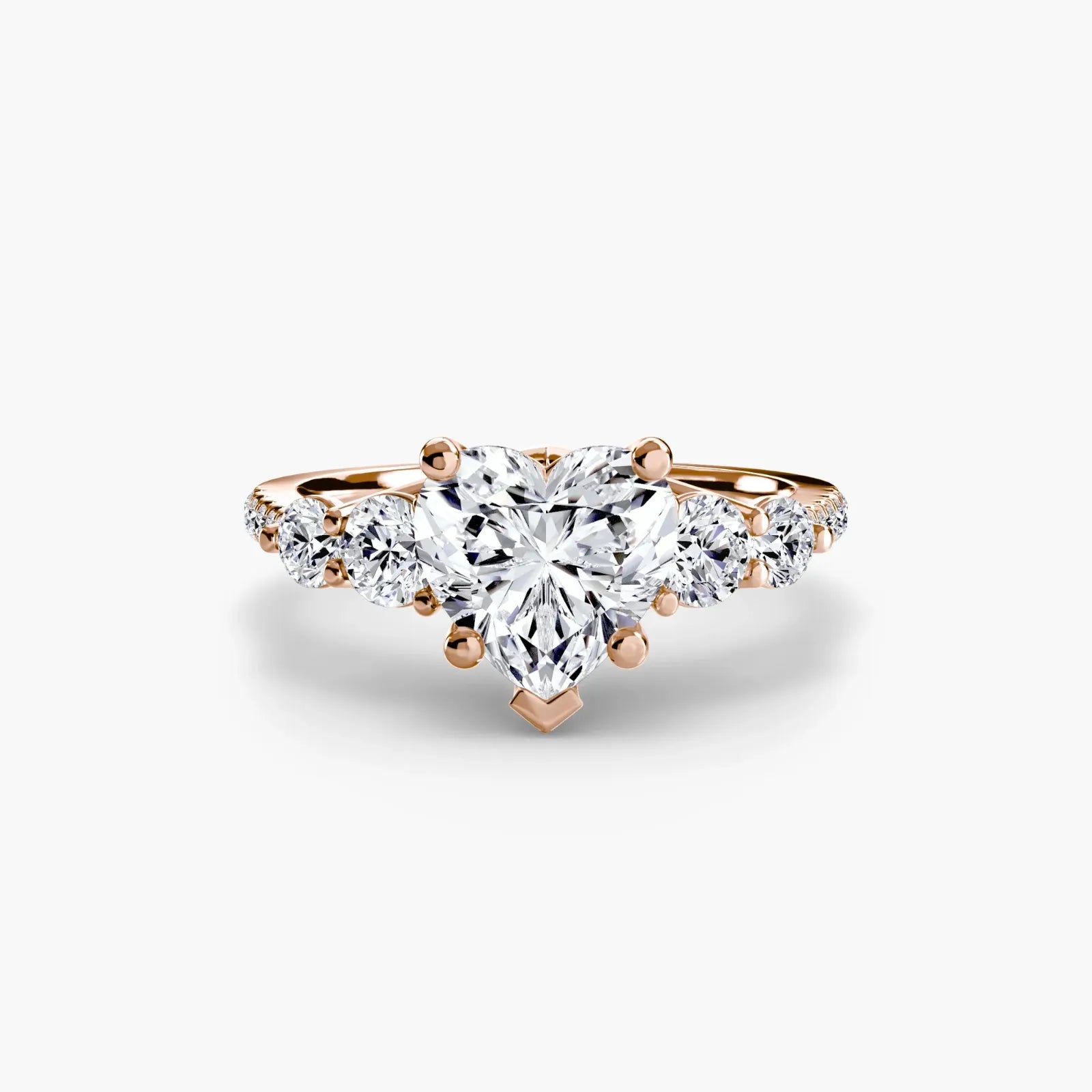 Five Stone Pavé - Heart