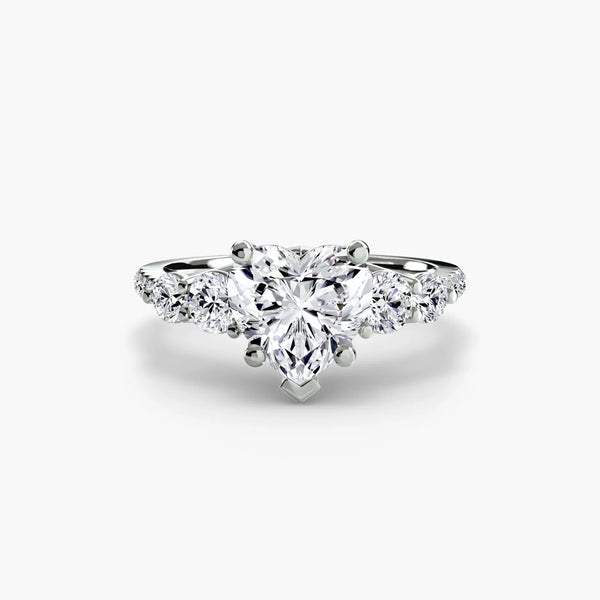 Five Stone Pavé - Heart