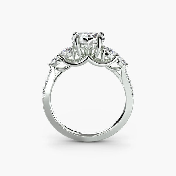 Five Stone Pavé - Heart