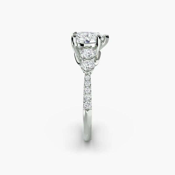 Five Stone Pavé - Heart