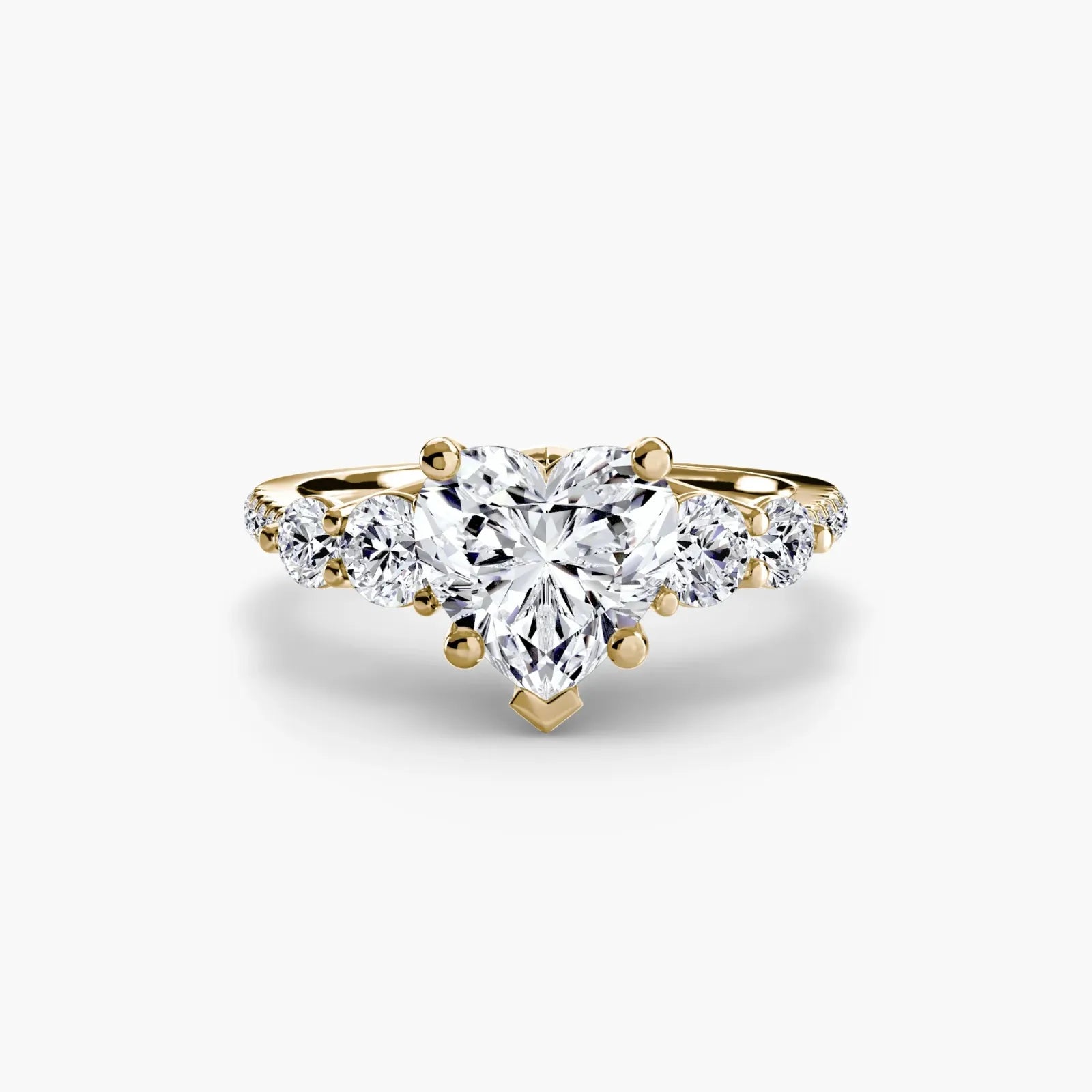 Five Stone Pavé - Heart
