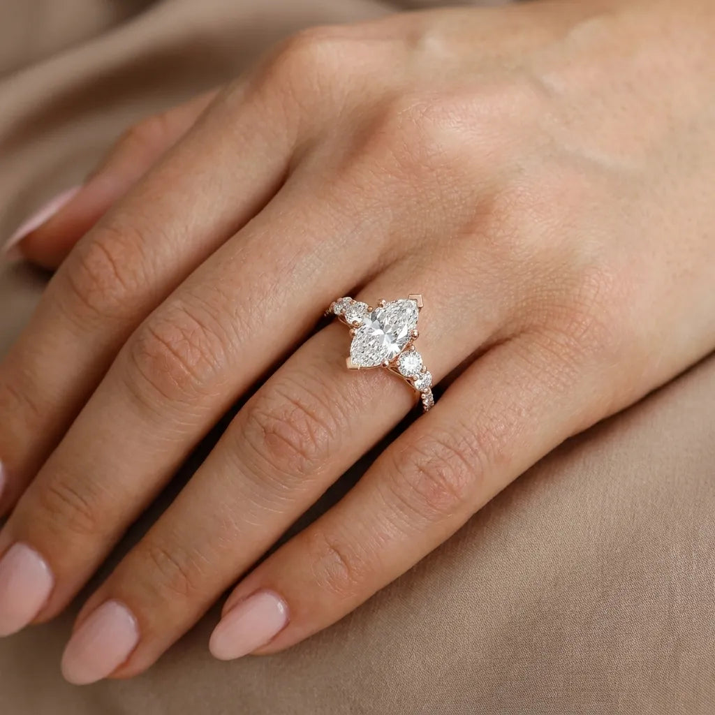Five Stone Pavé - Marquise