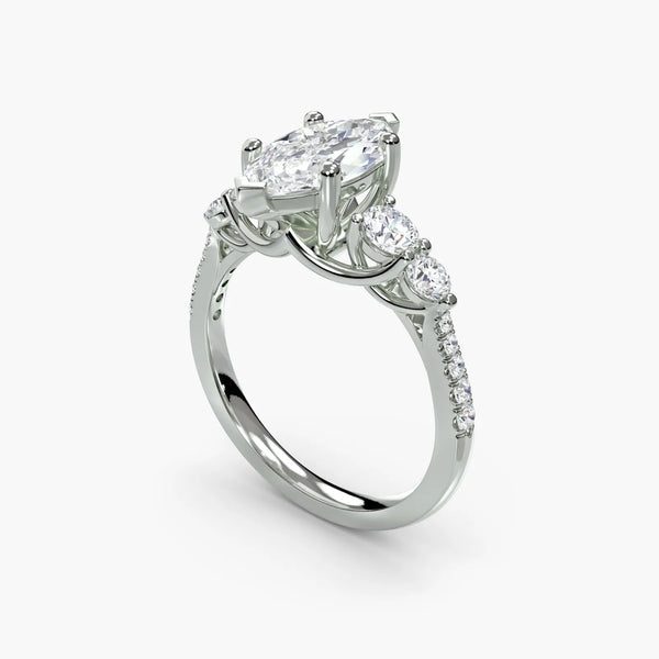 Five Stone Pavé - Marquise