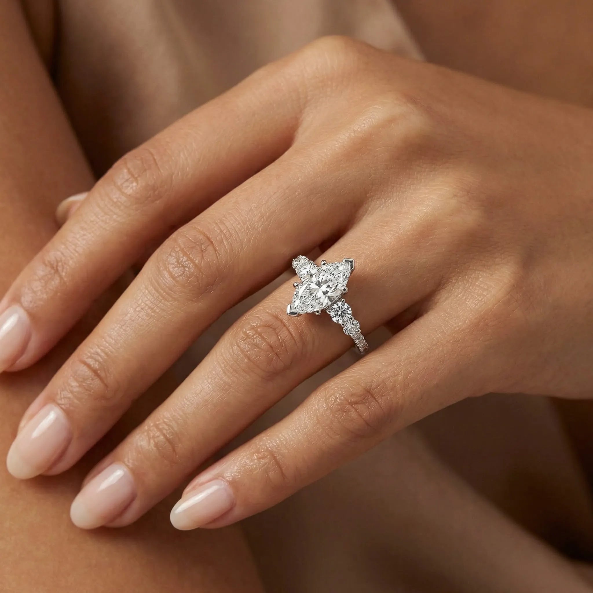 Five Stone Pavé - Marquise