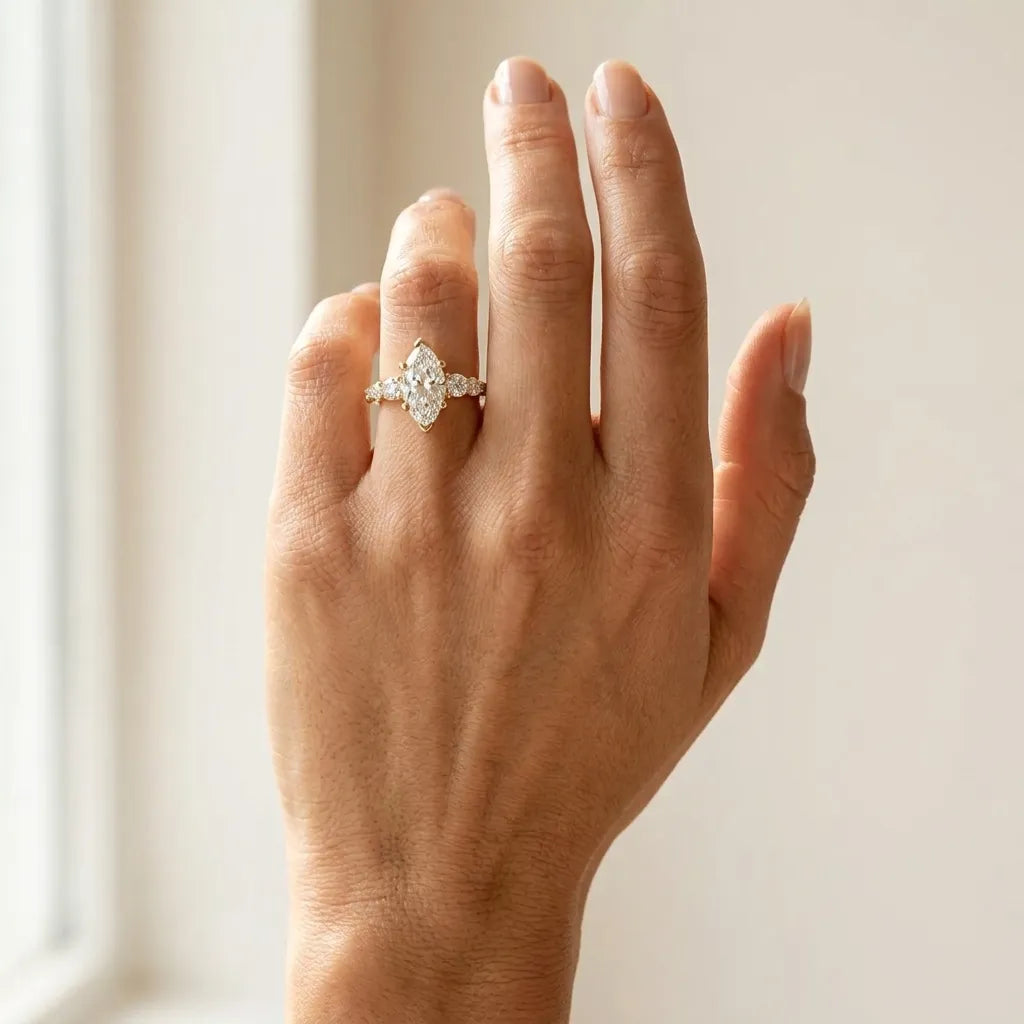 Five Stone Pavé - Marquise