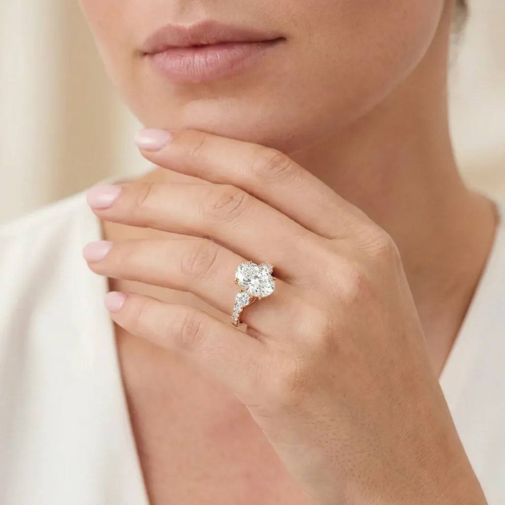 Five Stone Pavé - Oval