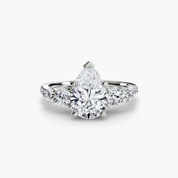 Five Stone Pavé - Pear