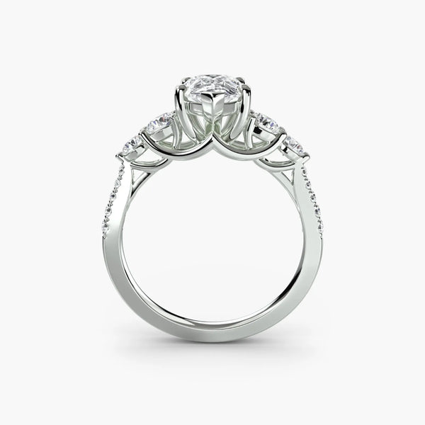 Five Stone Pavé - Pear