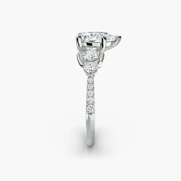 Five Stone Pavé - Pear