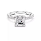 French Pavé Halo - Asscher
