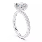French Pavé Halo - Asscher