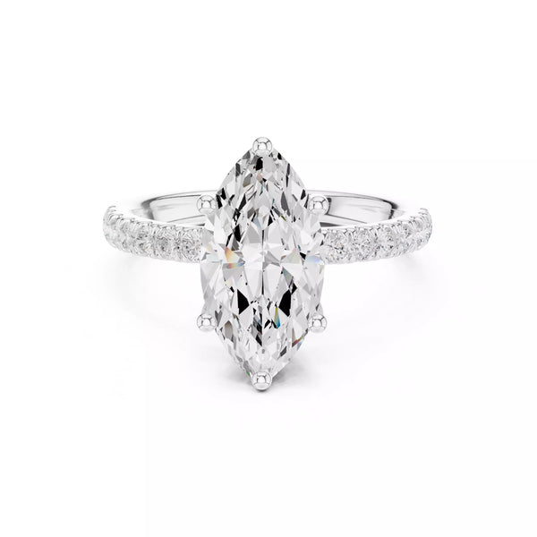 French Pavé Halo - Marquise