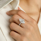 French Pavé Halo - Marquise