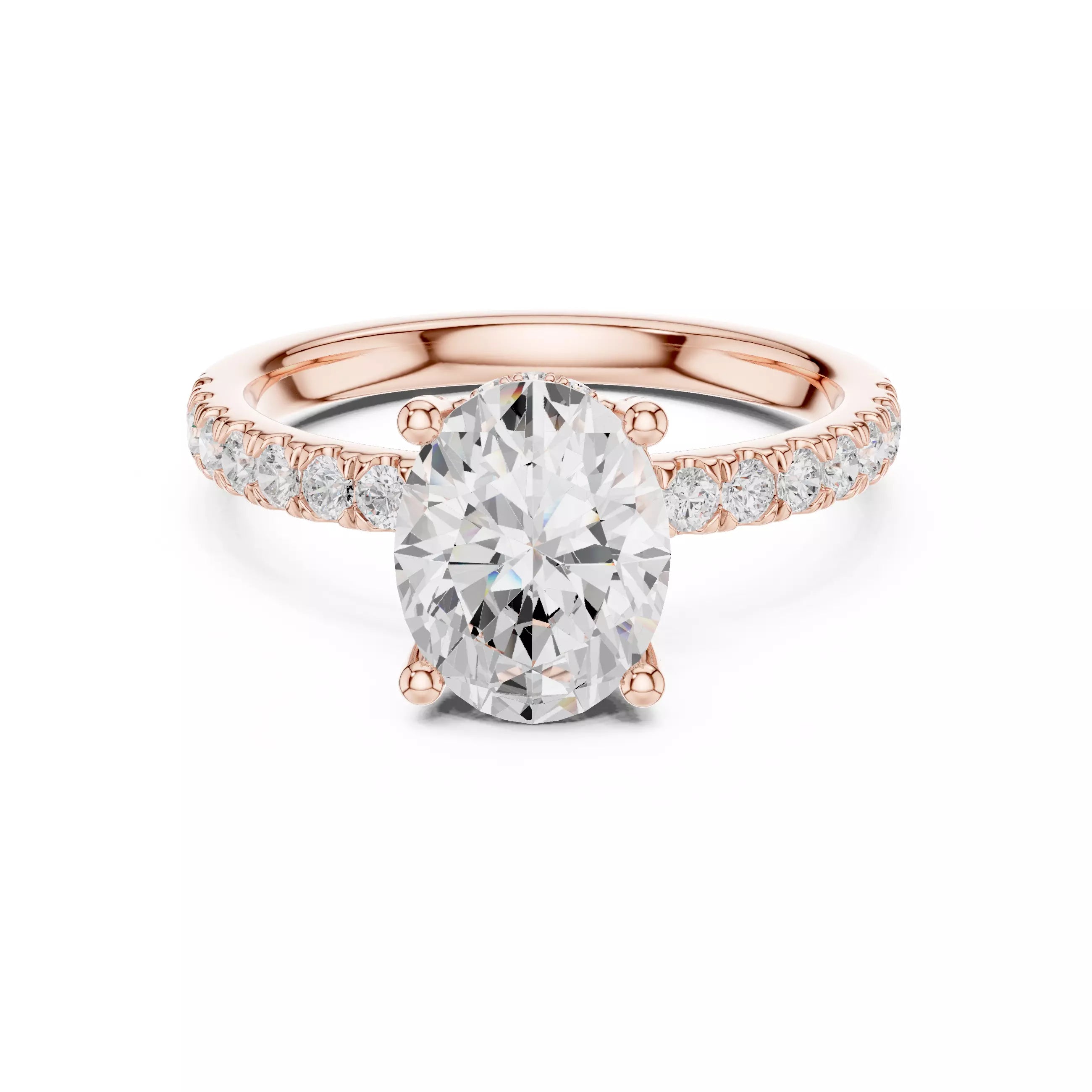 French Pavé Halo - Oval