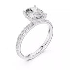 French Pavé Halo - Oval