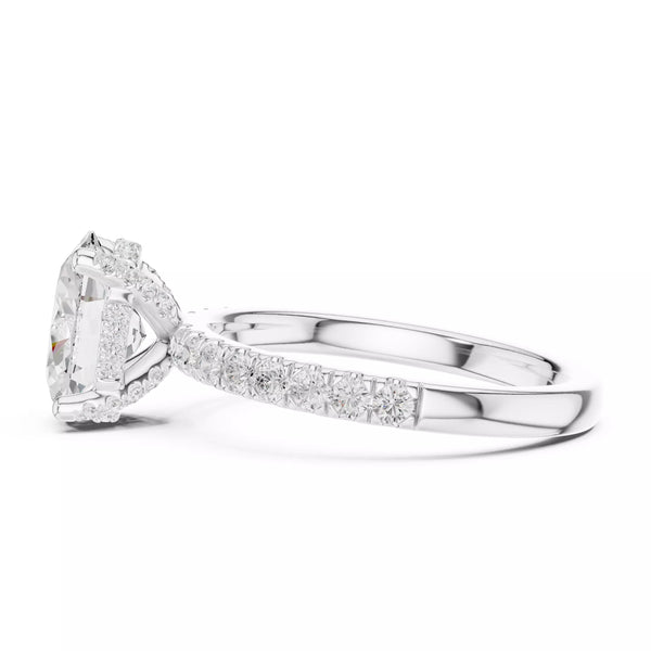 French Pavé Halo - Oval