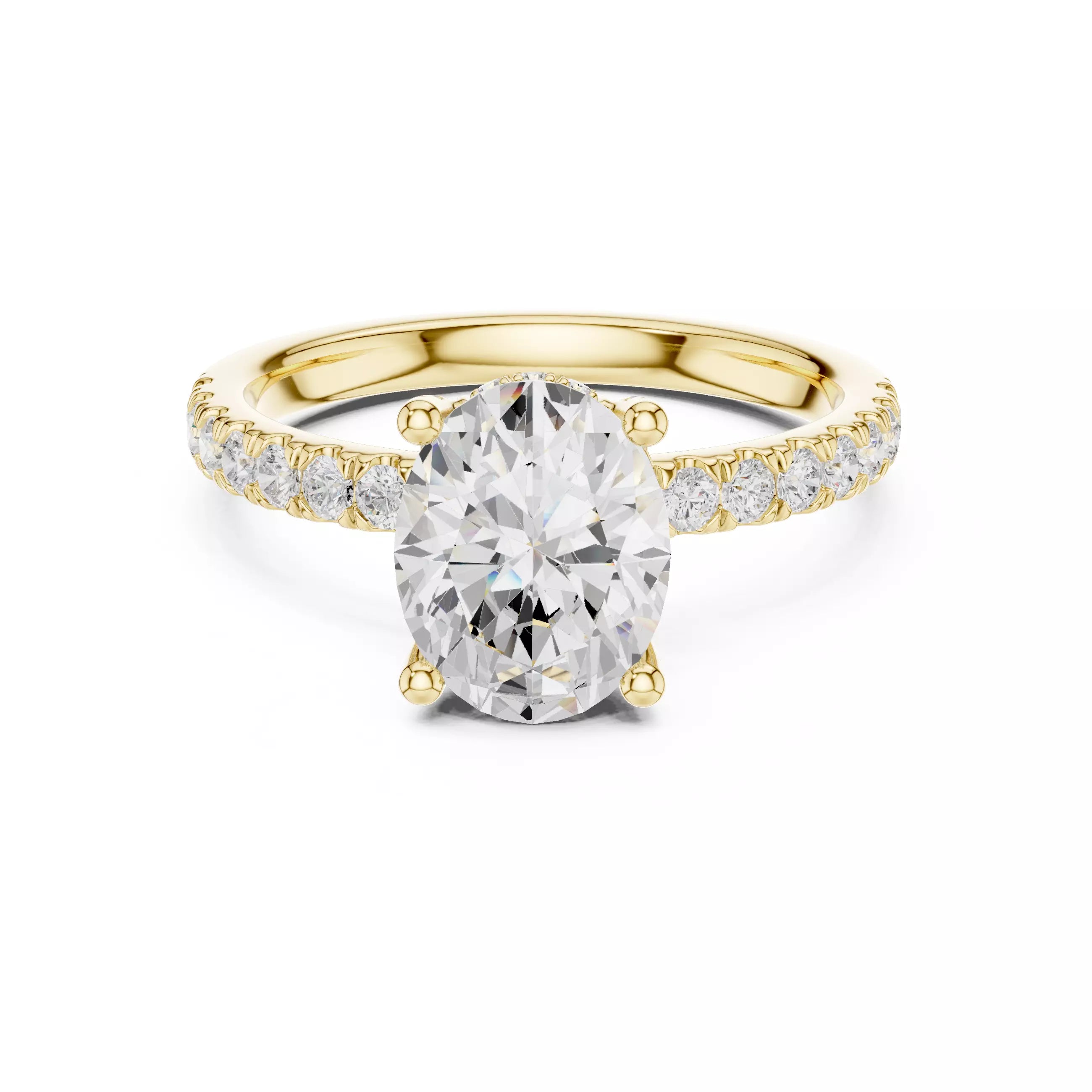 French Pavé Halo - Oval