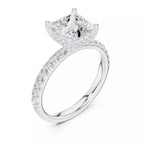 French Pavé Halo - Princess