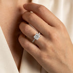 French Pavé Halo - Princess