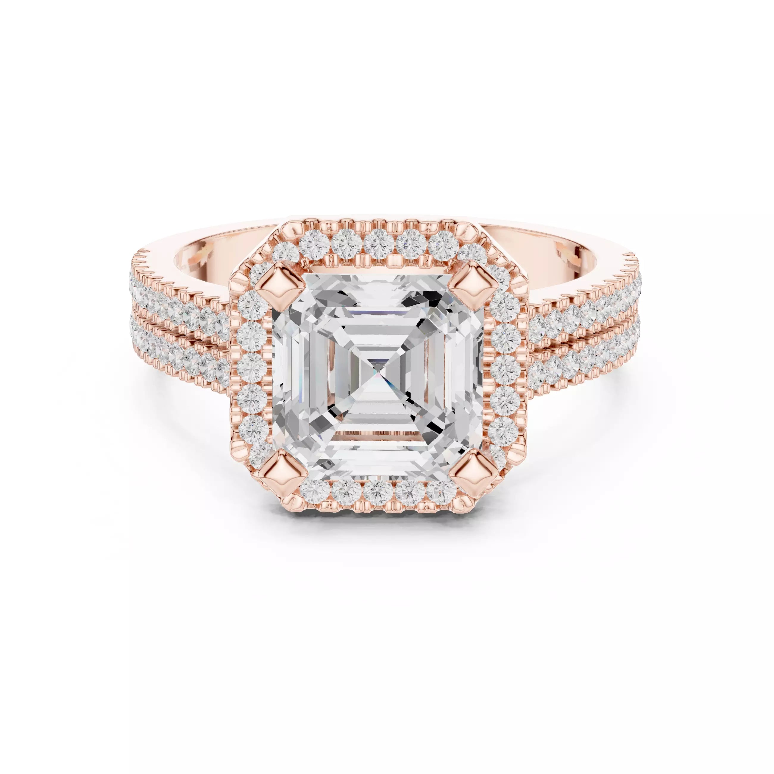 Halo Duet - Asscher