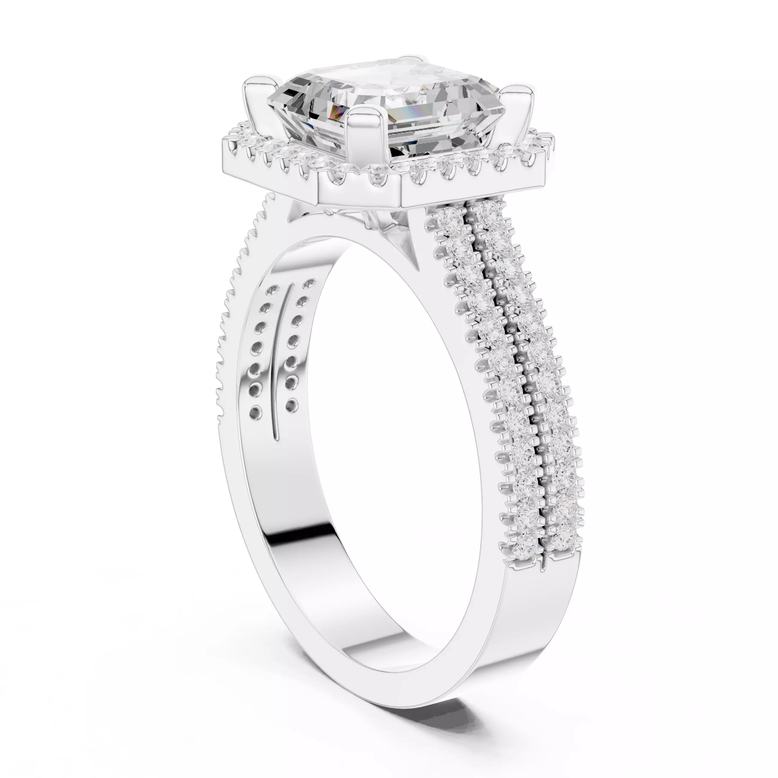 Halo Duet - Asscher
