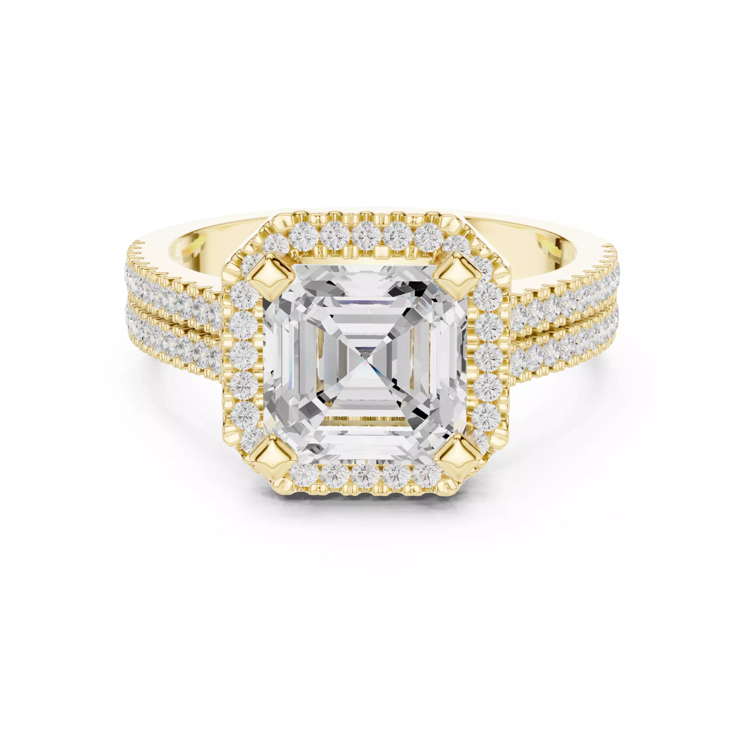 Halo Duet - Asscher