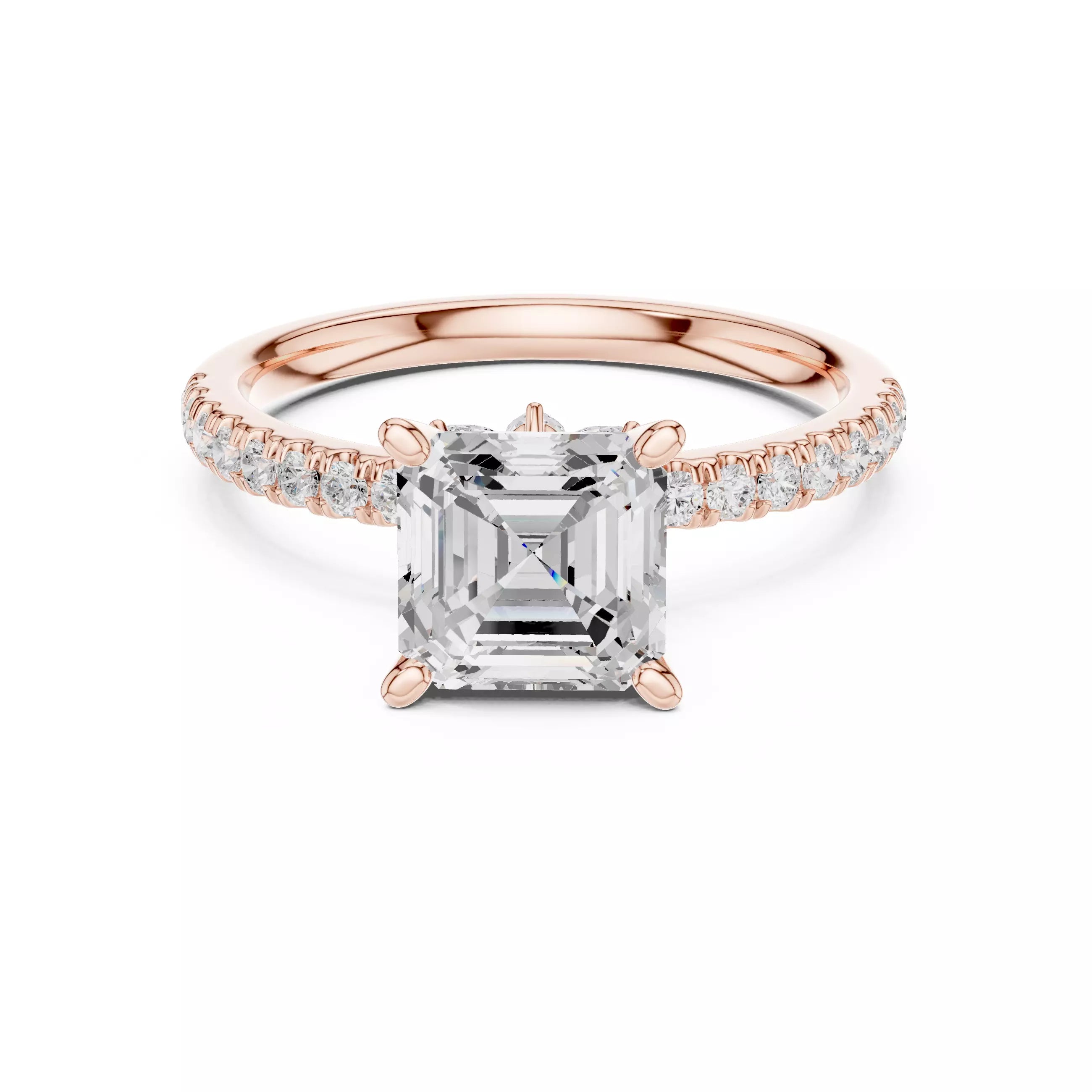 Hidden Accent Pavé - Asscher