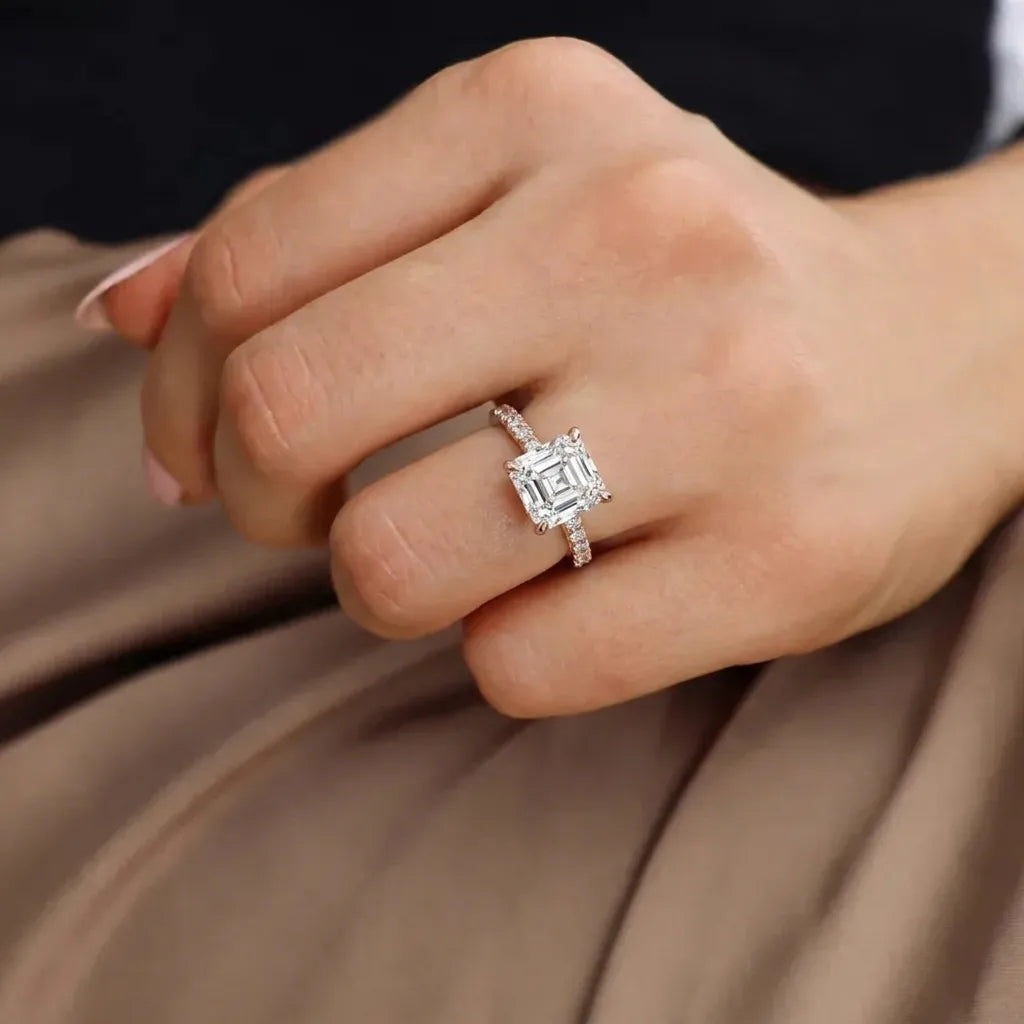 Hidden Accent Pavé - Asscher