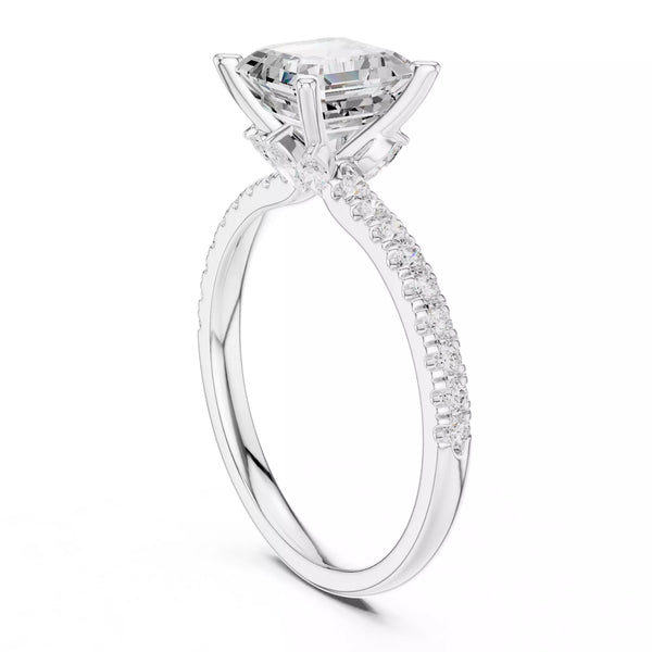 Hidden Accent Pavé - Asscher