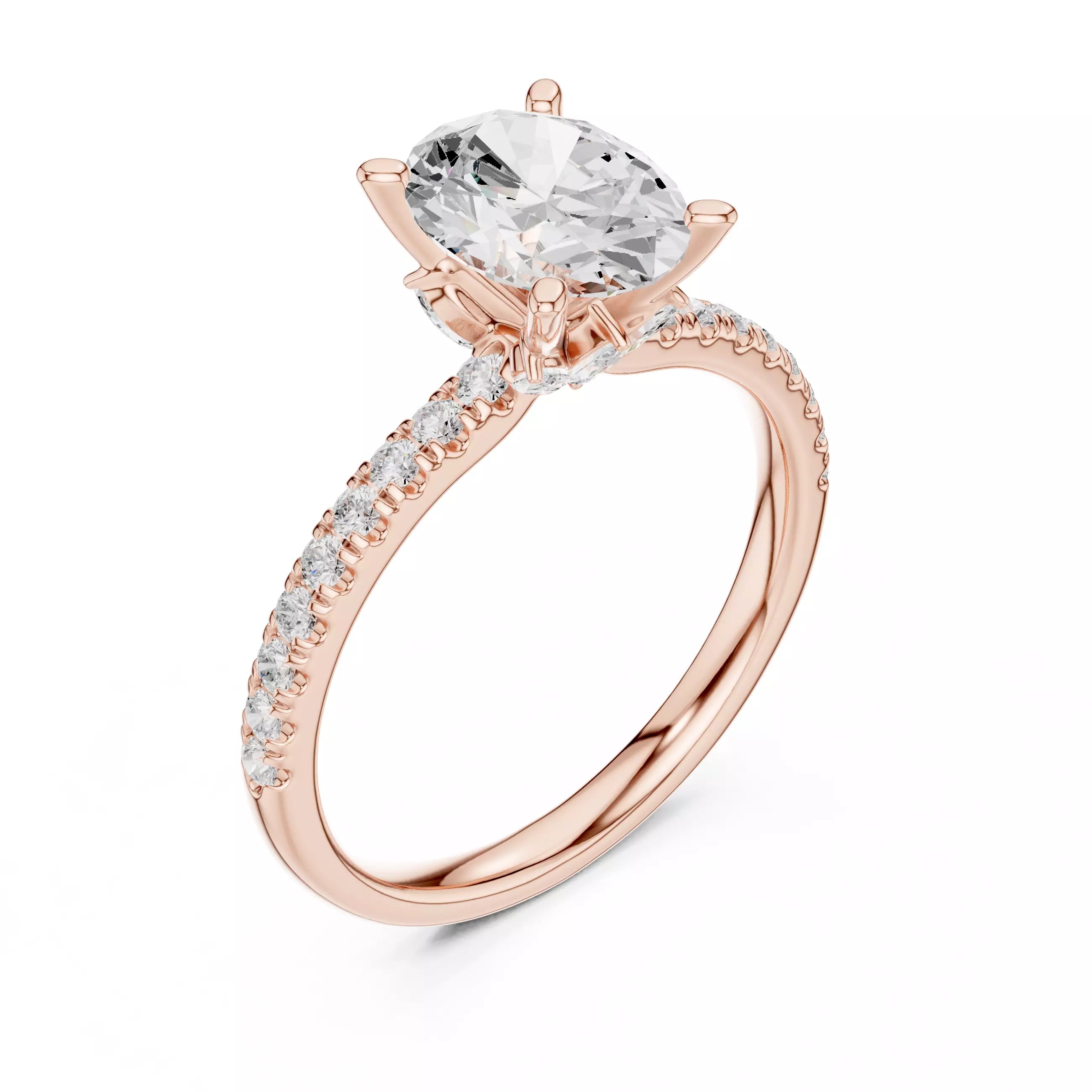 Hidden Accent Pavé - Oval