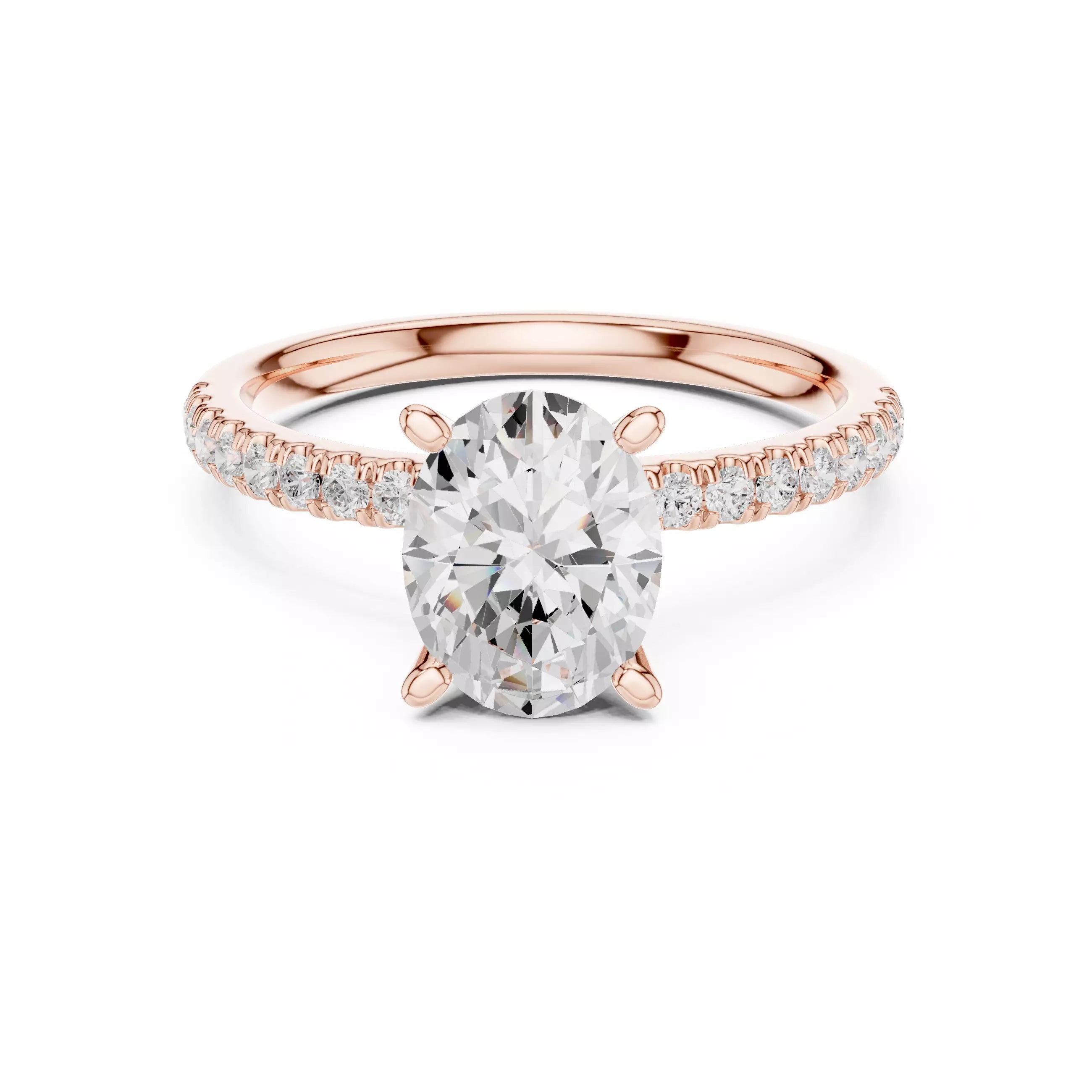 Hidden Accent Pavé - Oval