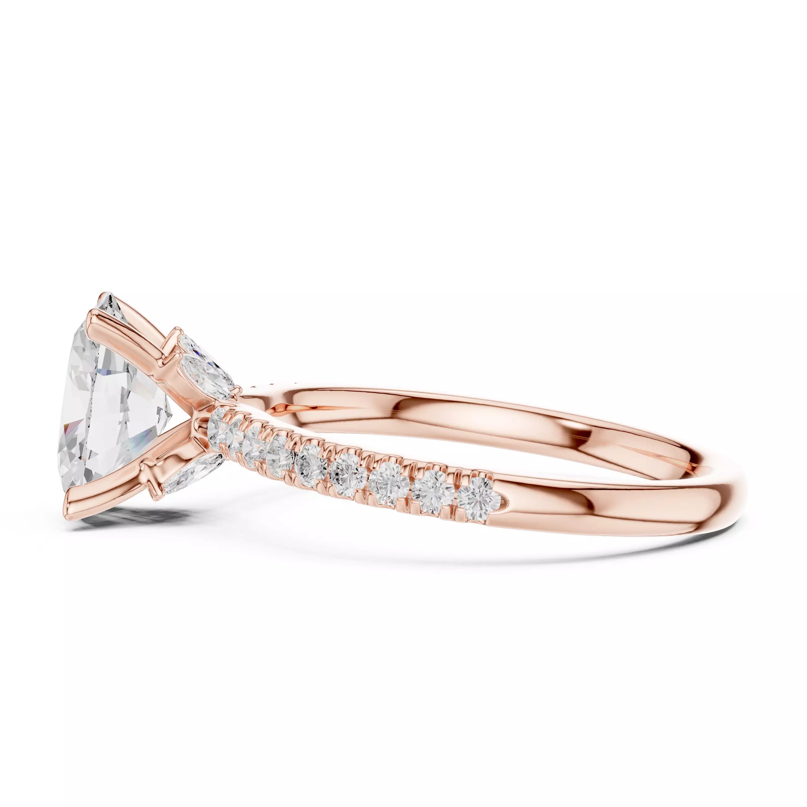 Hidden Accent Pavé - Oval