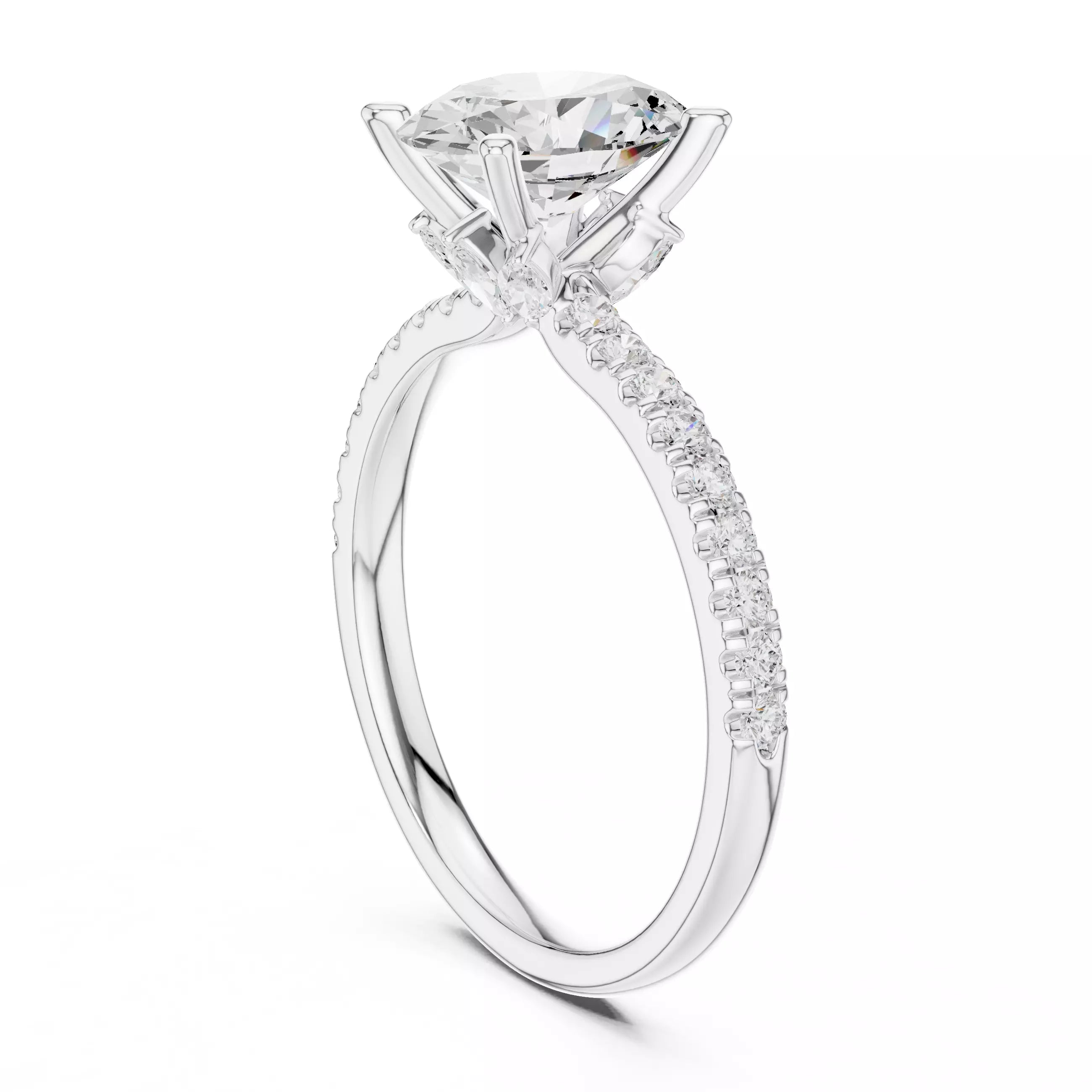Hidden Accent Pavé - Oval