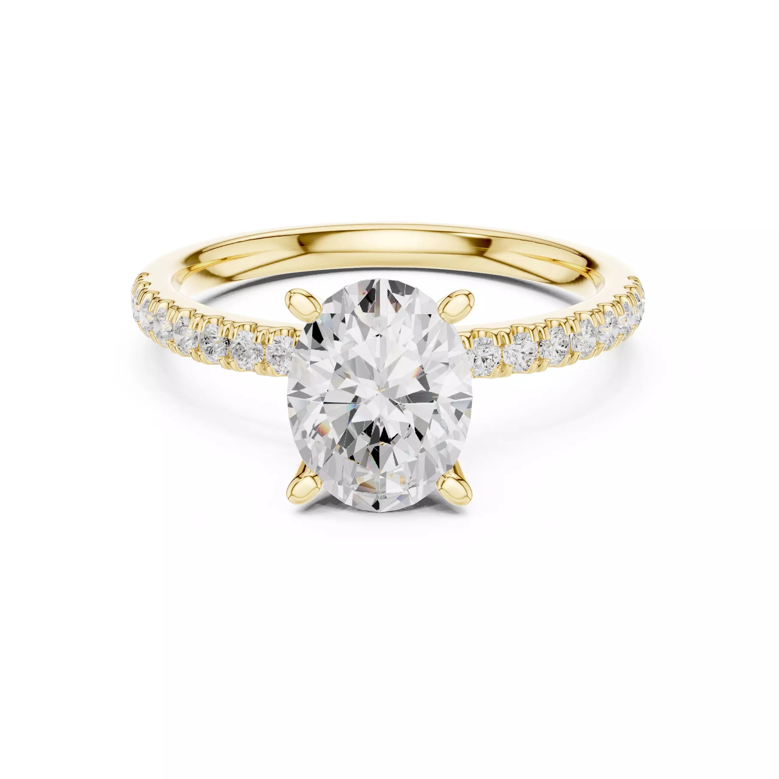 Hidden Accent Pavé - Oval