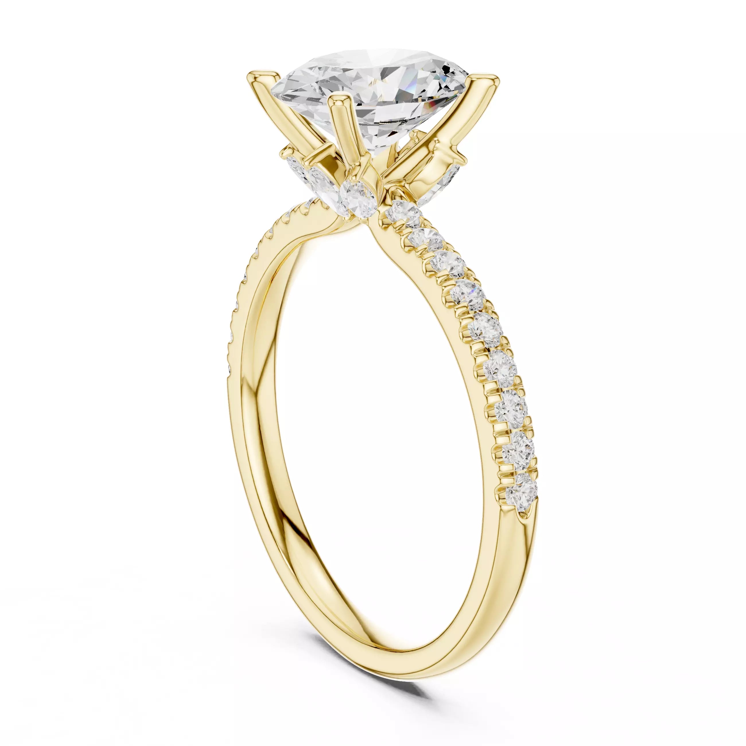 Hidden Accent Pavé - Oval