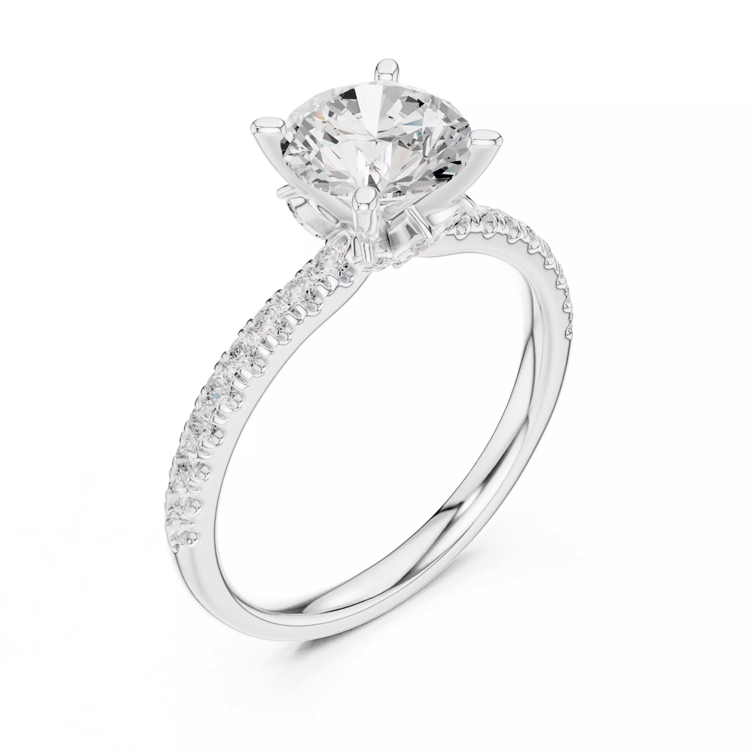 Hidden Accent Pavé - Round