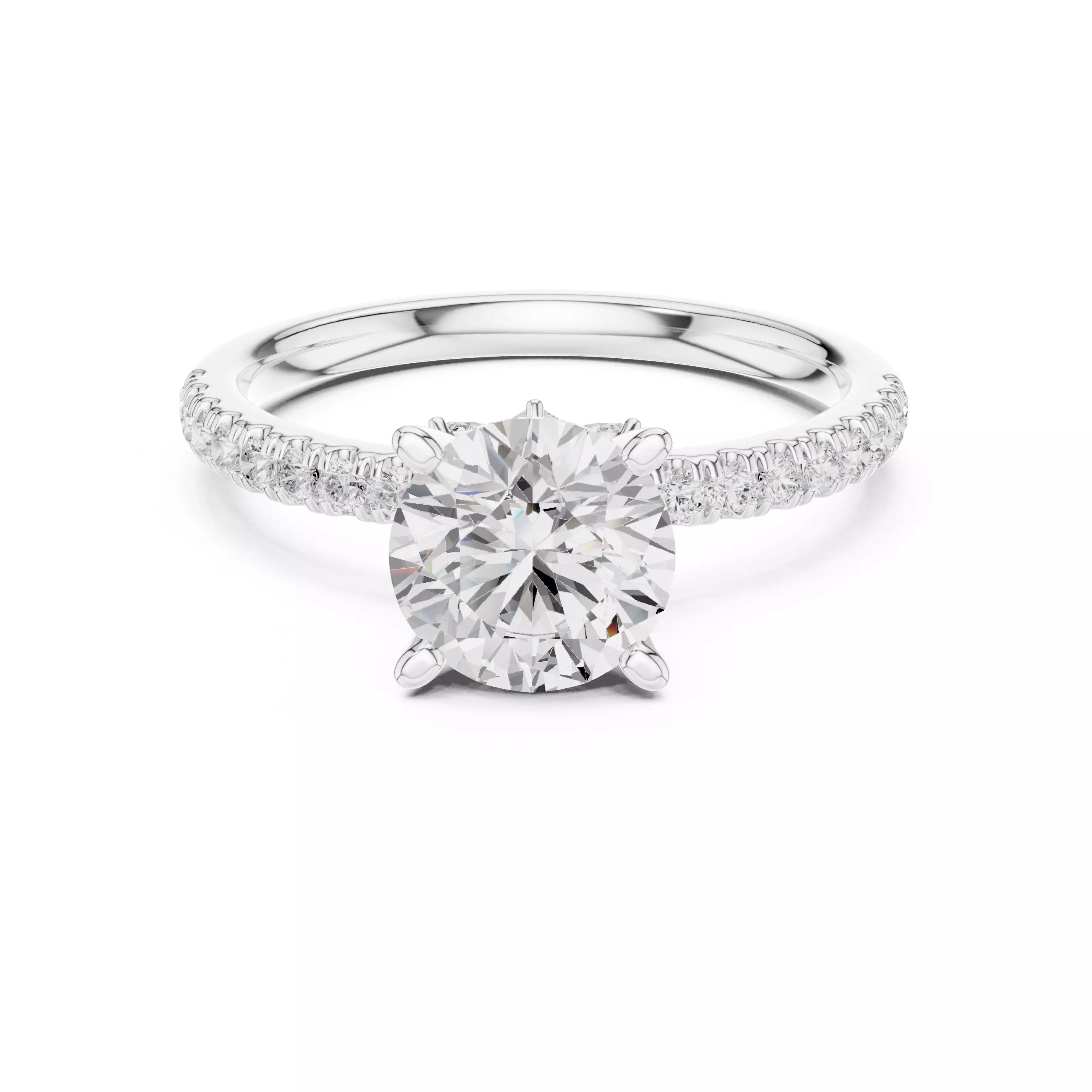 Hidden Accent Pavé - Round