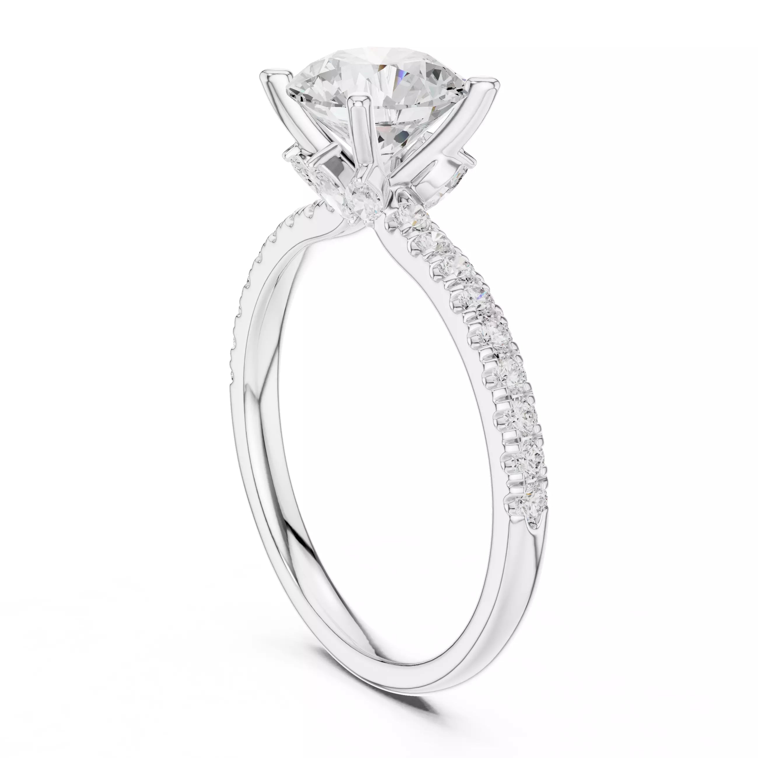 Hidden Accent Pavé - Round
