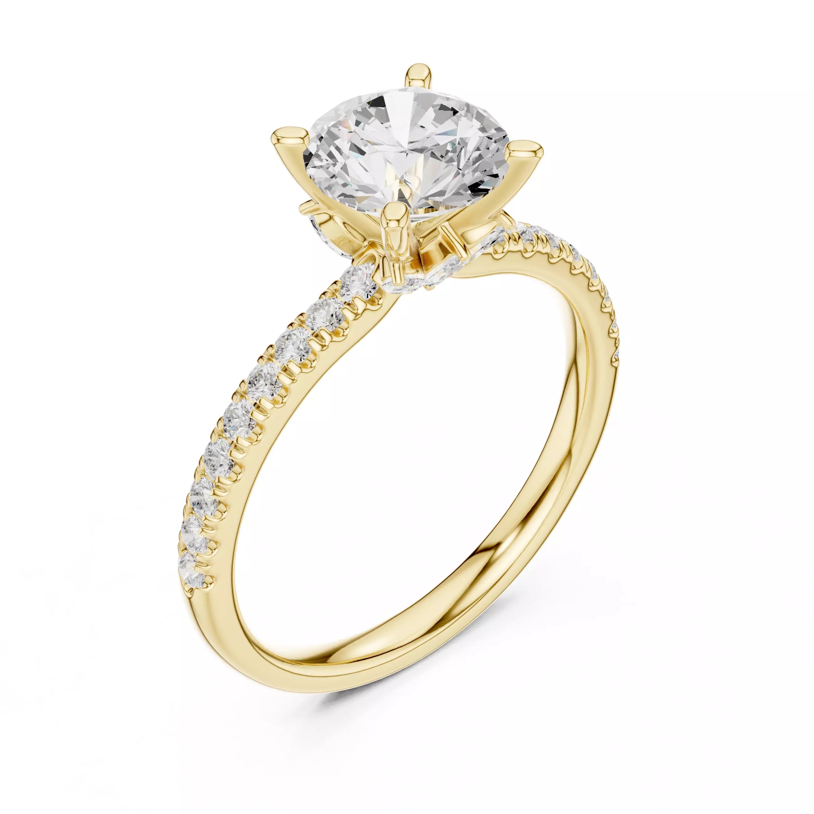 Hidden Accent Pavé - Round